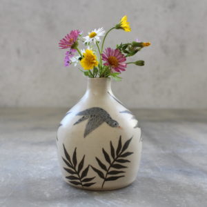Mini vase Oiseaux, fabriqué et décoré à la main par Anaïs Trivier