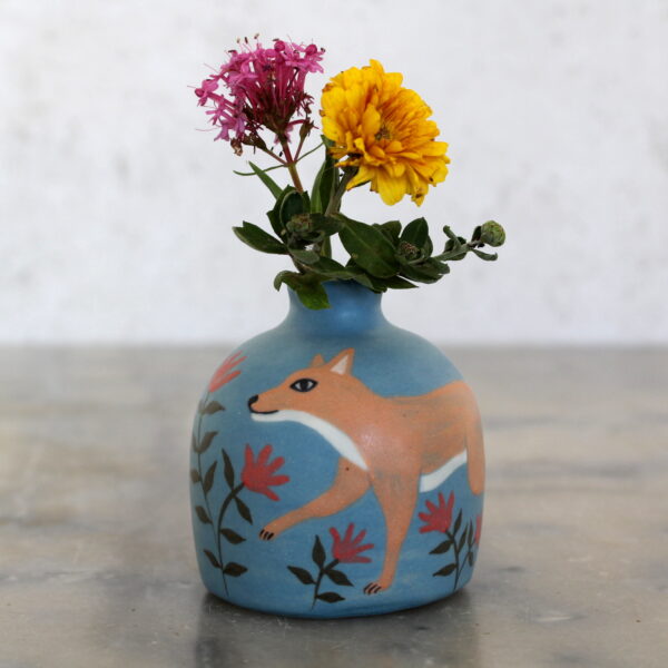 Mini vase Renard. Pièce unique d'Anaïs Trivier.
