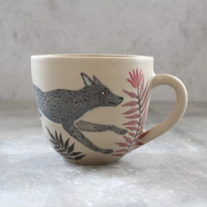 Tasse Loup en céramique illustrée par Anaïs Trivier