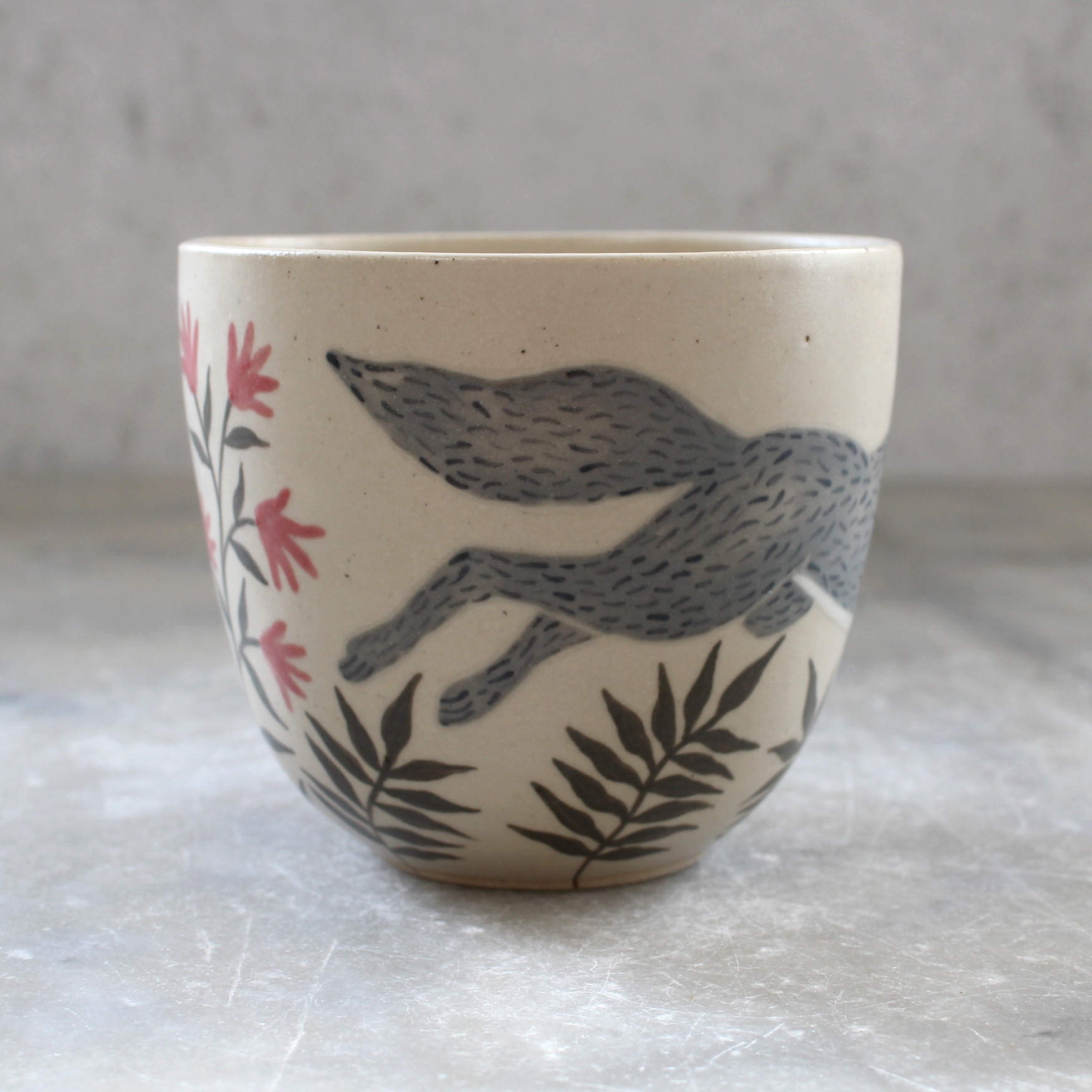 Tasse Loup en céramique illustrée par Anaïs Trivier