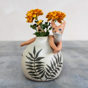 Mini vase modelé Renard. Pièce unique