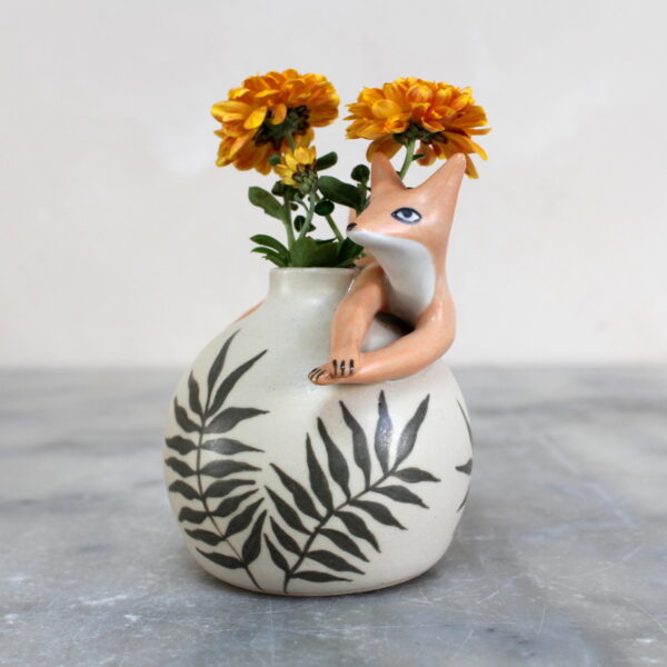 Mini vase modelé Renard. Pièce unique