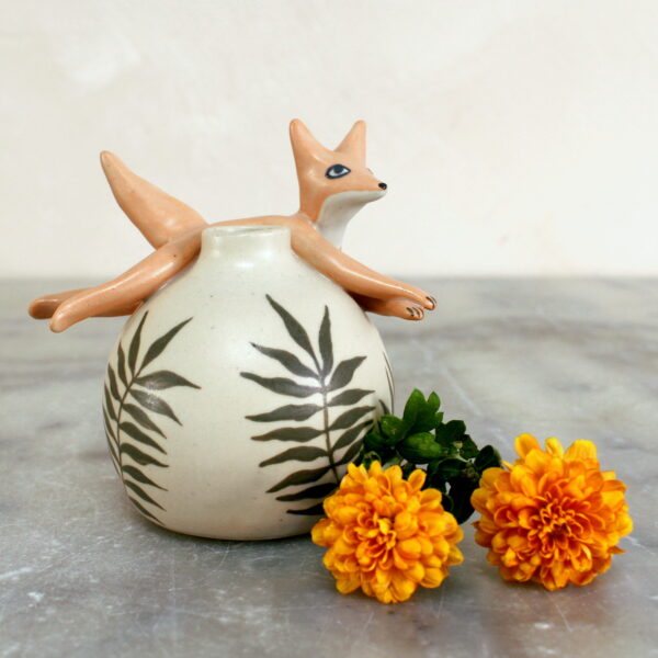 Mini vase modelé Renard. Pièce unique