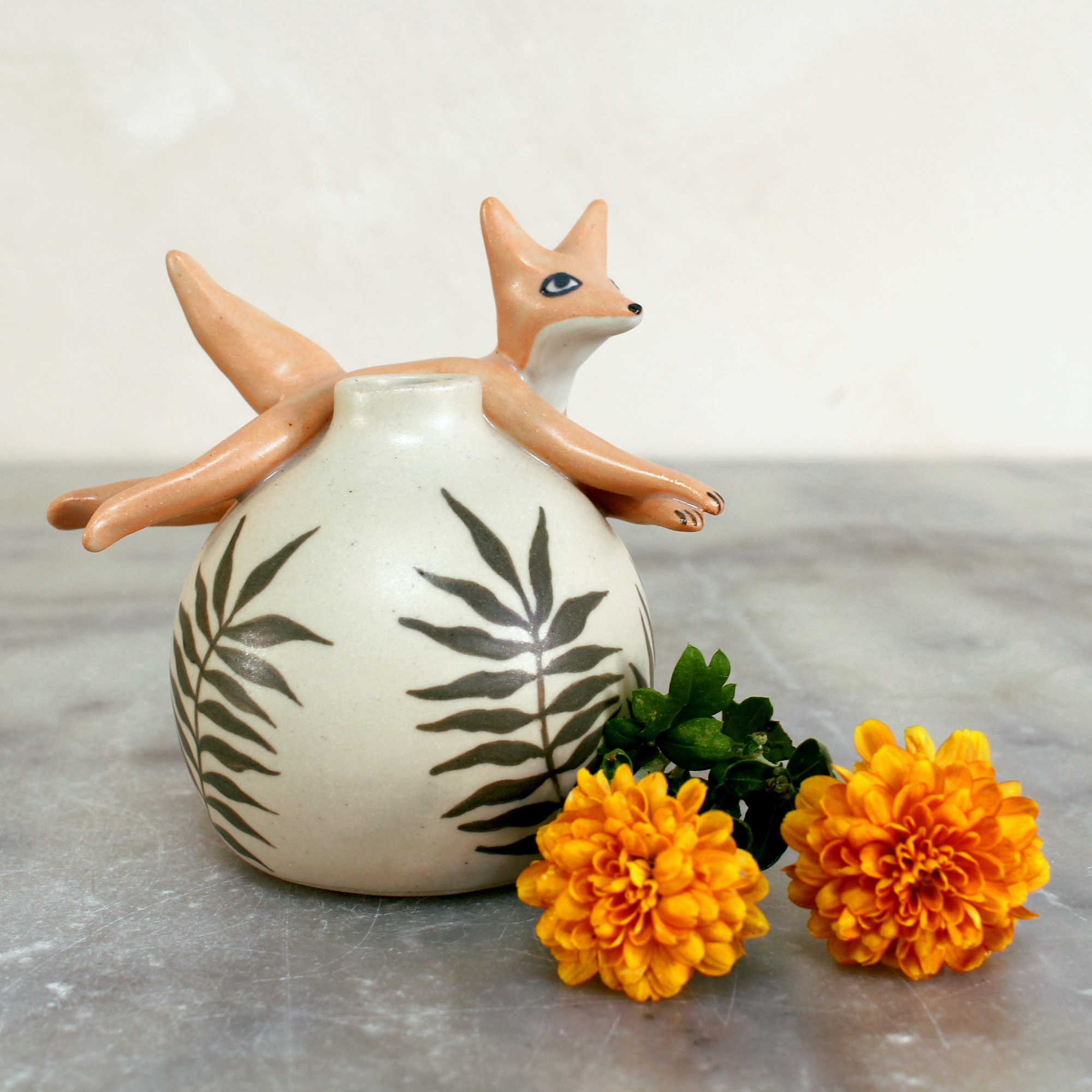 Mini vase modelé Renard. Pièce unique