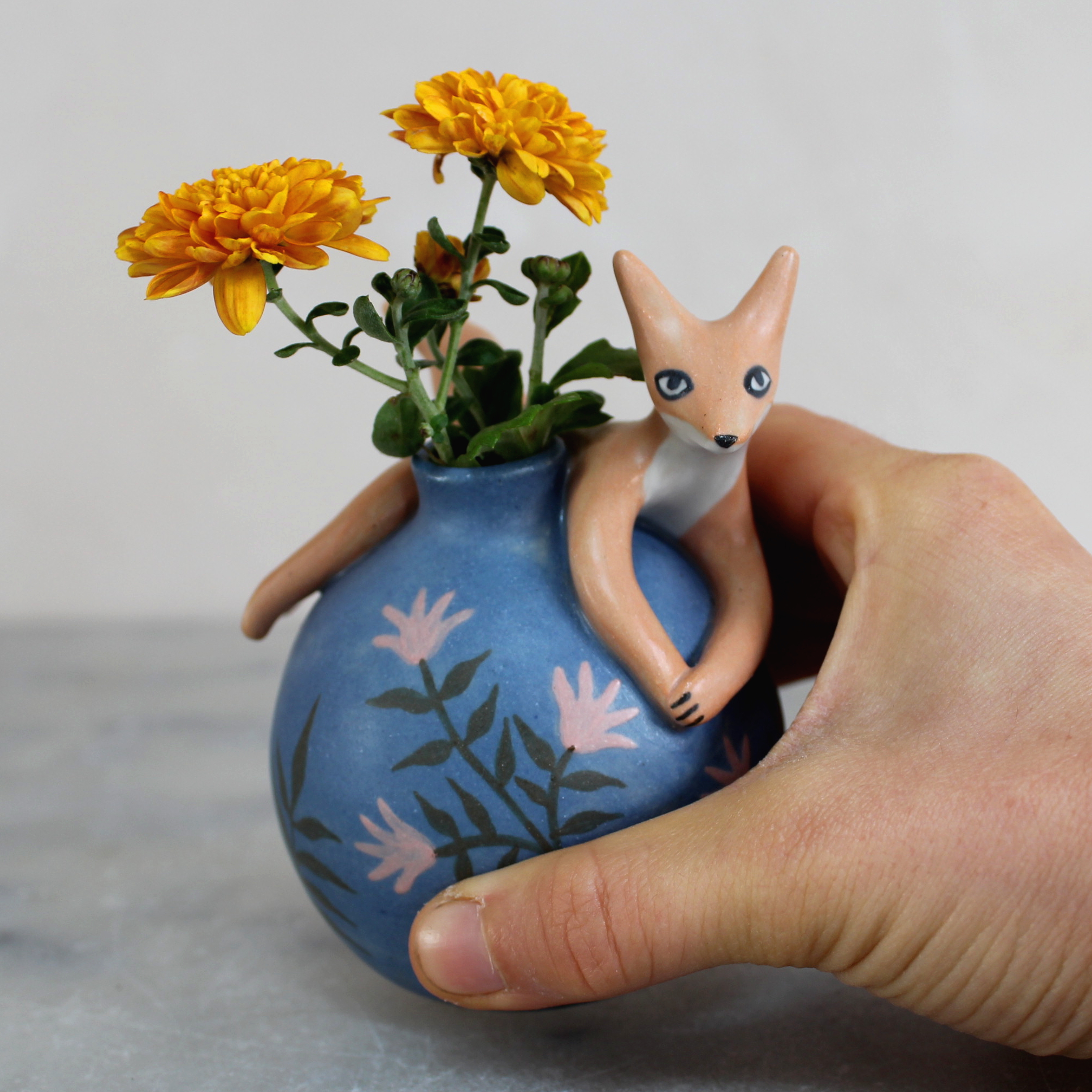 Mini vase modelé Renard. Pièce unique