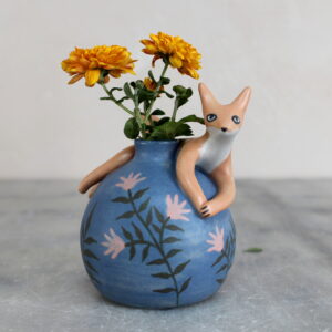 Mini vase modelé Renard. Pièce unique