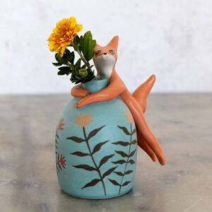 Mini vase modelé Renard. Pièce unique d'Anaïs Trivier.