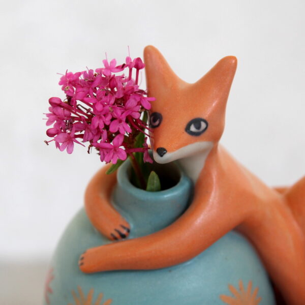 Mini vase modelé Renard. Pièce unique d'Anaïs Trivier.