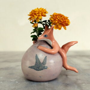Mini vase modelé Renard. Pièce unique