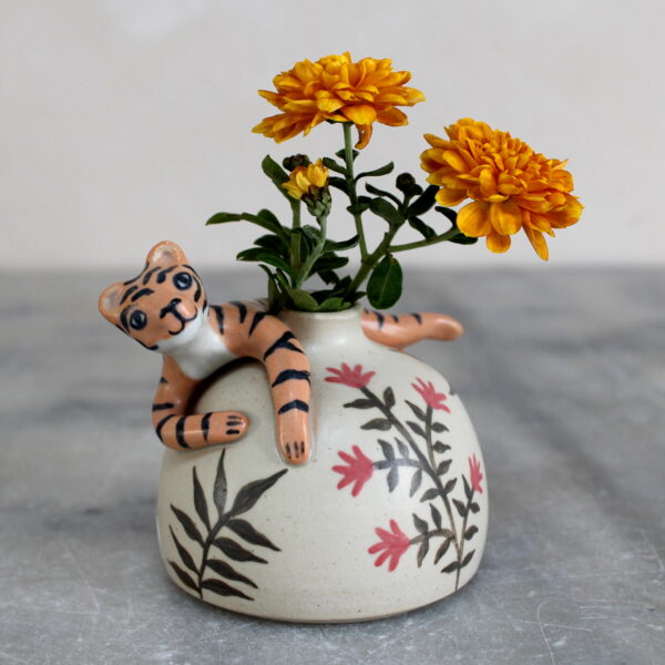 Mini vase modelé Tigre