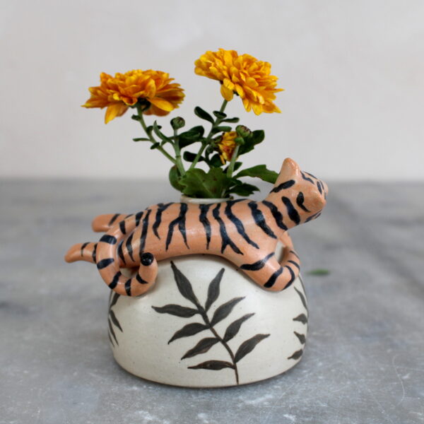 Mini vase modelé Tigre