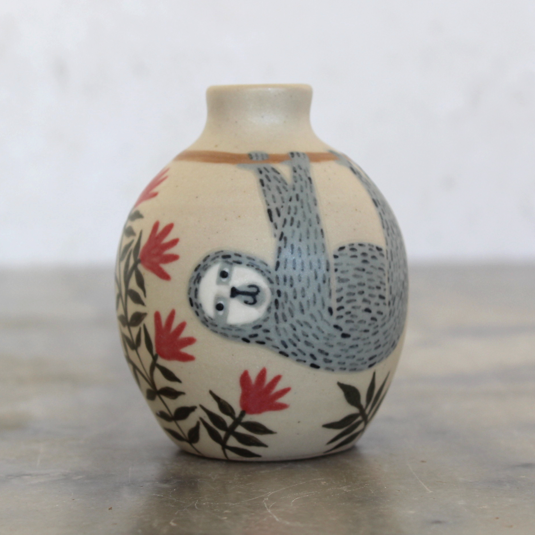 Mini vase Paresseux. Pièce unique d'Anaïs Trivier.