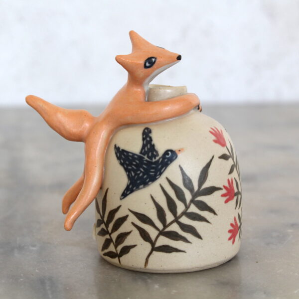 Mini vase modelé Renard. Pièce unique d'Anaïs Trivier.